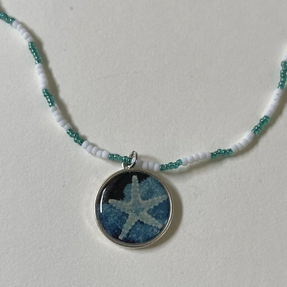 Boho Summer Beach Starfish Bead Necklace Choker Fashion Jewelry Women Gift